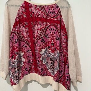 Tiny 3XL Red and Pink Patterned Sweater
